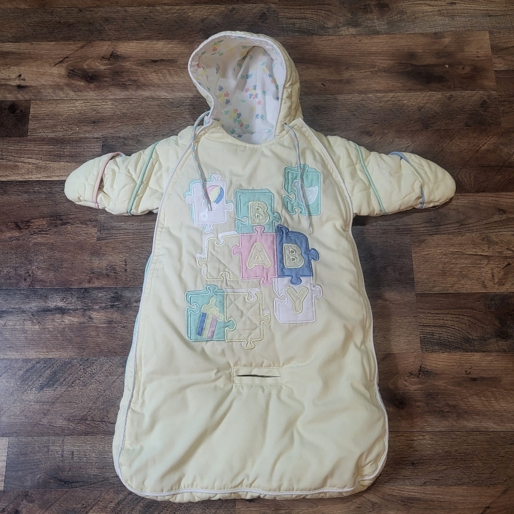 Vintage London Fog Infant Bunting Pram Bag 0-6 Months Heavy Winter Baby SnowSuit